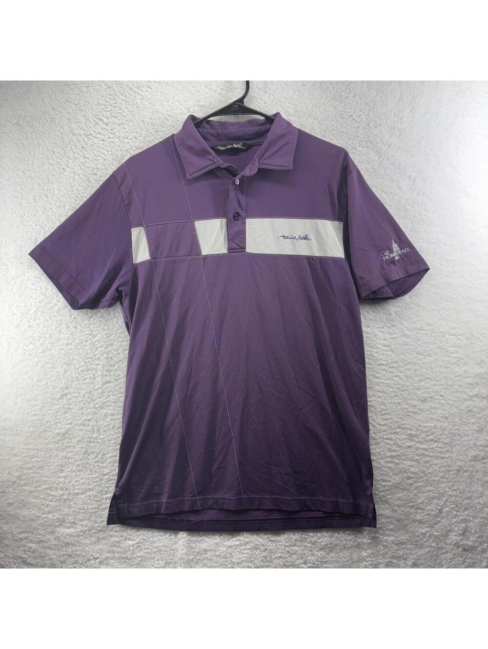 Travis Mathew Performance Golf Polo Mens Medium The Homestead Virginia Purple